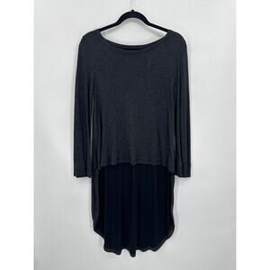 Ionna Kourbela Basics Charcoal Gray Hi-lo tunic Athen Greece Size Small